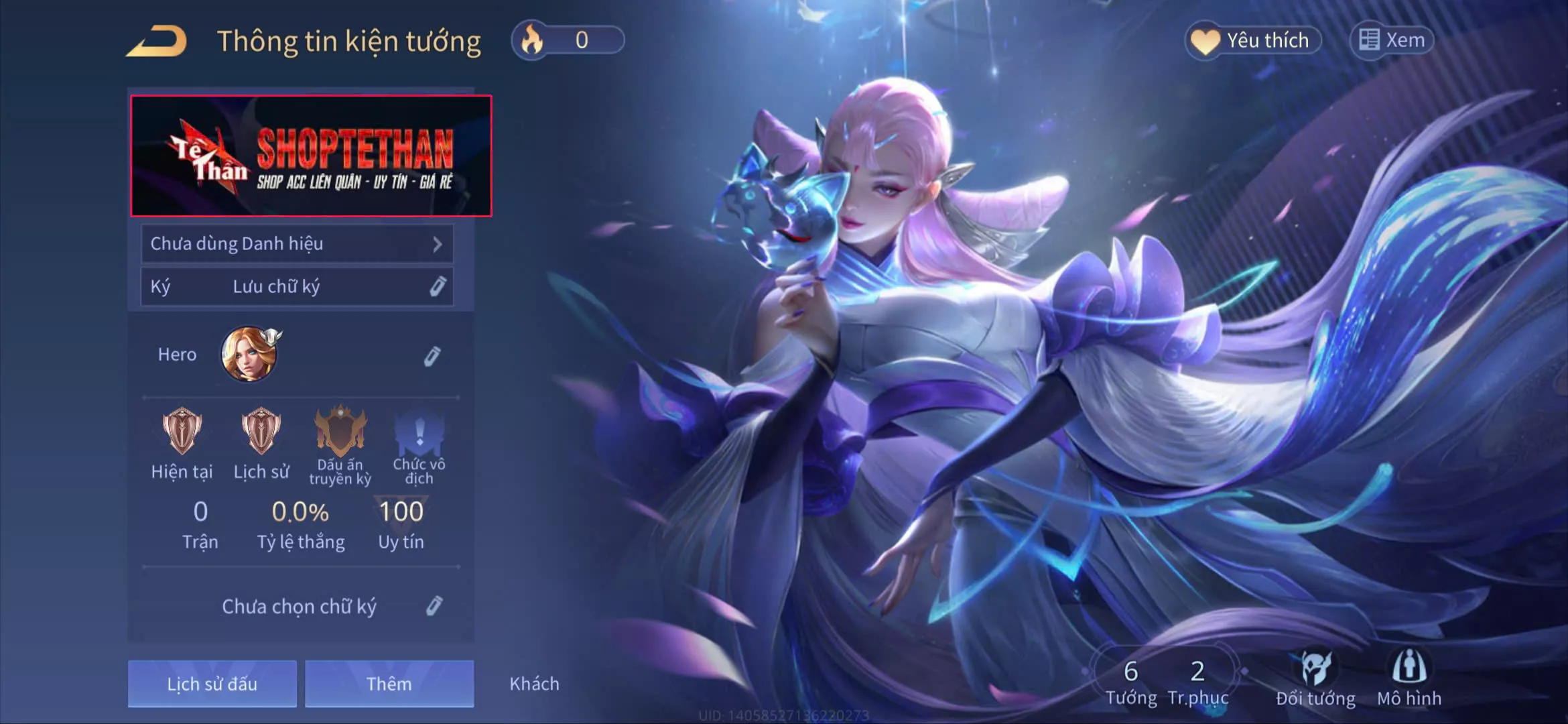 ACC REG: Lauriel vũ khúc miêu ảnh, sẵn tướng, free đổi tên, trắng thông tin